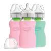 imageDr Browns Options WideNeck Glass Bottle Sleeve 100 Silicone GlowintheDark BPAFree 9 oz 1PackMint  9oz