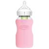 imageDr Browns Options WideNeck Glass Bottle Sleeve 100 Silicone GlowintheDark BPAFree 9 oz 1PackPink  9oz