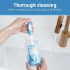 imageDr Browns Reusable Sponge Baby Bottle Cleaning Brush Set with Suction Cup Stand Scrubber and Nipple Cleaner Pink 3 Pack1Pack  Blue Bottle Brush