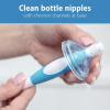 imageDr Browns Reusable Sponge Baby Bottle Cleaning Brush Set with Suction Cup Stand Scrubber and Nipple Cleaner Pink 3 Pack1Pack  Blue Bottle Brush