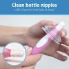 imageDr Browns Reusable Sponge Baby Bottle Cleaning Brush Set with Suction Cup Stand Scrubber and Nipple Cleaner Pink 3 Pack1Pack  Pink Bottle Brush