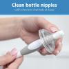 imageDr Browns Reusable Sponge Baby Bottle Cleaning Brush Set with Suction Cup Stand Scrubber and Nipple Cleaner Pink 3 Pack3Pack  Gray Bottle Brush