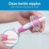imageDr Browns Reusable Sponge Baby Bottle Cleaning Brush Set with Suction Cup Stand Scrubber and Nipple Cleaner Pink 3 Pack3Pack  Pink Bottle Brush