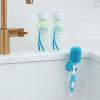 imageDr Browns Soft Touch No Scratch Baby Bottle Cleaning Brush Nipple Cleaner with Stand and Storage Clip BPA Free Blue 1Pack1 Pack