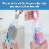 imageDr Browns Soft Touch No Scratch Baby Bottle Cleaning Brush Nipple Cleaner with Stand and Storage Clip BPA Free Blue 1Pack1 Pack