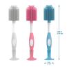 imageDr Browns Soft Touch No Scratch Baby Bottle Cleaning Brush Nipple Cleaner with Stand and Storage Clip BPA Free Blue 1Pack1 Pack