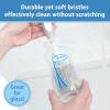 imageDr Browns Soft Touch No Scratch Baby Bottle Cleaning Brush Nipple Cleaner with Stand and Storage Clip BPA Free Blue 1Pack2 Pack