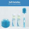 imageDr Browns Soft Touch No Scratch Baby Bottle Cleaning Brush Nipple Cleaner with Stand and Storage Clip BPA Free Blue 1Pack5 Pack