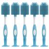 imageDr Browns Soft Touch No Scratch Baby Bottle Cleaning Brush Nipple Cleaner with Stand and Storage Clip BPA Free Blue 1Pack5 Pack