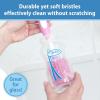 imageDr Browns Soft Touch No Scratch Baby Bottle Cleaning Brush Nipple Cleaner with Stand and Storage Clip BPA Free Blue 1PackPack of 2