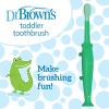 imageDr Browns Toddler Toothbrush Dinosaur Green 1Pack1 Count Pack of 1