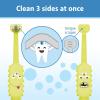imageDr Browns ToothScrubber Toddler Toothbrush TripleSided Training Toothbrush with Suction Cup Base Green Monster Baby Oral Care Ages 14 Years1 Pack  Green Monster