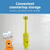 imageDr Browns ToothScrubber Toddler Toothbrush TripleSided Training Toothbrush with Suction Cup Base Green Monster Baby Oral Care Ages 14 Years1 Pack  Green Monster
