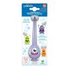 imageDr Browns ToothScrubber Toddler Toothbrush TripleSided Training Toothbrush with Suction Cup Base Green Monster Baby Oral Care Ages 14 Years2 Pack  Toddler Toothscrubber Set With Strawberry Toothpaste