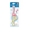 imageDr Browns ToothScrubber Toddler Toothbrush TripleSided Training Toothbrush with Suction Cup Base Green Monster Baby Oral Care Ages 14 Years2 Pack  Toddler Toothbrush  Purple Monster  Flamingo