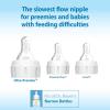 imageDr Browns UltraPreemie Narrow Baby Bottle Nipple Specialty Extra Slow Flow Rate 100 Silicone Bottle Nipple BPA Free 0m 6 Pack