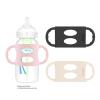 imageDr Browns WideNeck Baby Bottle Handles 100 Silicone Easy Grip Removable Handles for Bottle to Sippy Cup Transition BlackEcruPink 3Pack 4m