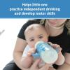 imageDr Browns WideNeck Baby Bottle Handles 100 Silicone Easy Grip Removable Handles for Bottle to Sippy Cup Transition BlackEcruPink 3Pack 4m