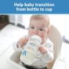 imageDr Browns WideNeck Baby Bottle Handles 100 Silicone Easy Grip Removable Handles for Bottle to Sippy Cup Transition Gray 4m