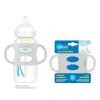imageDr Browns WideNeck Baby Bottle Handles 100 Silicone Easy Grip Removable Handles for Bottle to Sippy Cup Transition Gray 4m