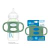 imageDr Browns WideNeck Baby Bottle Handles 100 Silicone Easy Grip Removable Handles for Bottle to Sippy Cup Transition Green 4m