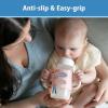 imageDr Browns WideNeck Baby Bottle Handles 100 Silicone Easy Grip Removable Handles for Bottle to Sippy Cup Transition Pink 4m