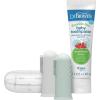 imageDr Browns 100 Silicone Baby Finger Toothbrush and Toothpaste Set 2Pack Toothbrush with Storage Case FluorideFree Strawberry Toddler Toothpaste Gray ampamp LightGreen2 Pack  Gray  LightGreen with Strawberry Toothpaste
