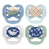 imageDr Browns Advantage GlowintheDark Baby Pacifier Fully Symmetrical Soother with Soft Silicone Bulb Blue SunriseBlue Ocean 06m BPA Free 4 Pack4 Pack  GlowintheDark Blue OceanBlue Sunrise