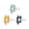 imageDr Browns Advantage OnePiece Silicone Baby Pacifier Fully Symmetrical Soother Dark BlueLight BlueOrange 618m BPA Free 3 Pack3 Pack  Dark GrayGreenYellow