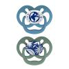 imageDr Browns Advantage Symmetrical Pacifier with Air Flow  Blue GlowinTheDark  2Pack  618m Pack of 22 Pack  GlowintheDark Blue Nature