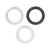 imageDr Browns Flexees Beaded Teether Rings 100 Silicone Soft ampamp Easy to Hold Encourages SelfSoothe 3 Pack Blue Light Blue Black BPA Free 3mBlack  Gray  White