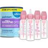 imageDr Browns Good Start Baby Formula Powder 306 Ounce ampamp Natural Flow AntiColic Options Narrow Baby Bottle Pink Floral 8 oz250 mL with Level 1 Slow Flow Nipples 0m 4 Bottles 4 Units