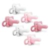 imageDr Browns HappyPaci 100 Silicone Baby Pacifier Contoured OnePiece Design Pink White Light Pink 06m BPAFree 6 Pack3 Pack  Variety Pack  Pink  Light Pink  White