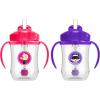 imageDr Browns Milestones Babys First Straw Cup Sippy Cup with Straw 6m 9oz270ml 2 Pack Coral ampamp Olive Green BPA FreePink  Purple
