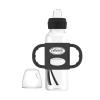 imageDr Browns Milestones Narrow Sippy Spout Bottle with 100 Silicone Handles EasyGrip Handles with Soft Sippy Spout 8oz250mL Gray 1Pack 6m1 Pack  Black