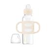 imageDr Browns Milestones Narrow Sippy Spout Bottle with 100 Silicone Handles EasyGrip Handles with Soft Sippy Spout 8oz250mL Gray 1Pack 6m1 Pack  Ecru