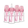 imageDr Browns Natural Flow AntiColic Options Narrow Baby Bottle 2 oz60 mL with Preemie Flow Nipple 0m 4 Pack4 Pack  4oz  Pink