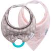 imageDr Browns Super Soft ampamp Absorbent Baby Bandana Bib with SnapOn Teether 3m 2PackArrows  Herringbone