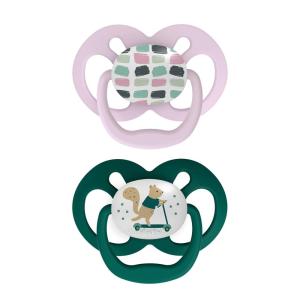 imageDr Browns Advantage Symmetrical Pacifier with Air Flow  Blue GlowinTheDark  2Pack  618m Pack of 22 Pack  Scooter Squirrel