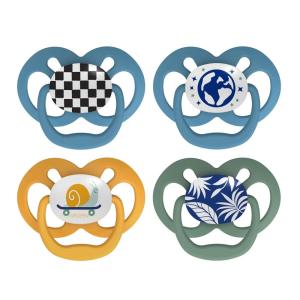 imageDr Browns Advantage Symmetrical Pacifier with Air Flow  Blue GlowinTheDark  2Pack  618m Pack of 24 Pack  GlowintheDark Blue Nature  Skateboard Snail