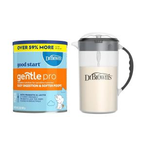 imageDr Browns Baby Formula Mixing Pitcher with Adjustable Stopper Locking Lid ampamp No Drip Spout 32oz BPA Free Black ampamp Good Start Baby Formula Powder 32 Ounce For 012 Months