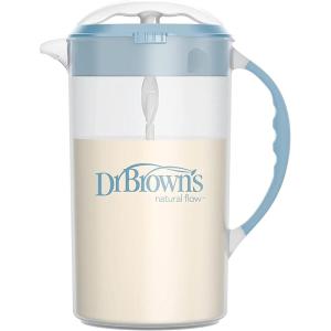 imageDr Browns Baby Formula Mixing Pitcher with Adjustable Stopper Locking Lid ampamp No Drip Spout 32oz BPA Free TealBlue