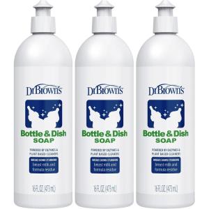 imageDr Browns Bottle ampamp Dish Soap for Baby Bottles and Baby Accessories PlantDerived FragranceFree 16 fl oz 1 Pack16 Fl Oz  3 Pack