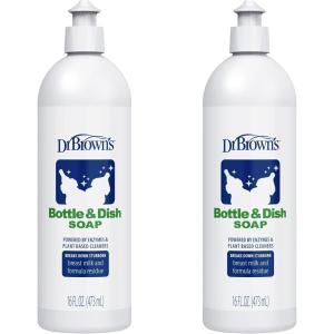 imageDr Browns Bottle ampamp Dish Soap for Baby Bottles and Baby Accessories PlantDerived FragranceFree 16 fl oz 1 Pack16 Fl Oz Pack of 2