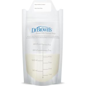 imageDr Browns Breast Milk Storage Bags Disposable and Durable Bags for Freezing ampamp Heating Breast Milk 100 ct 6 oz Bags BPA free100 Count