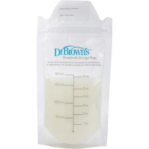 imageDr Browns Breast Milk Storage Bags Disposable and Durable Bags for Freezing ampamp Heating Breast Milk 100 ct 6 oz Bags BPA free50 Count