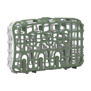 imageDr Browns Dishwasher Basket for Small Baby Bottle Parts Pacifiers and Accessories Clean Store and Organize Newborn Essentials BPA Free GreenDark Green