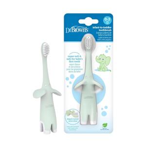 imageDr Browns InfanttoToddler Toothbrush Elephant Mint 03 Years1 Pack  Mint Elephant