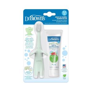 imageDr Browns InfanttoToddler Toothbrush Elephant Mint 03 YearsMint Elephant with Toothpaste