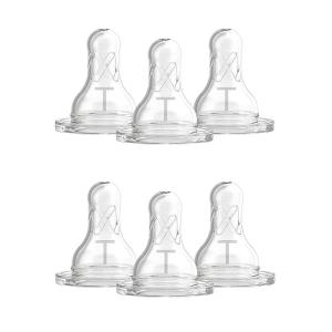 imageDr Browns Level T Narrow Baby Bottle Nipple Slower Flow Rate for Infants 100 Silicone Bottle Nipple BPA Free 0m  6Pack
